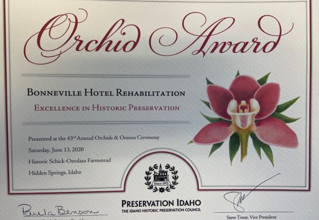 Bonneville Hotel Award